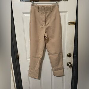 Zara Fitted Trousers - Size Small in Beige